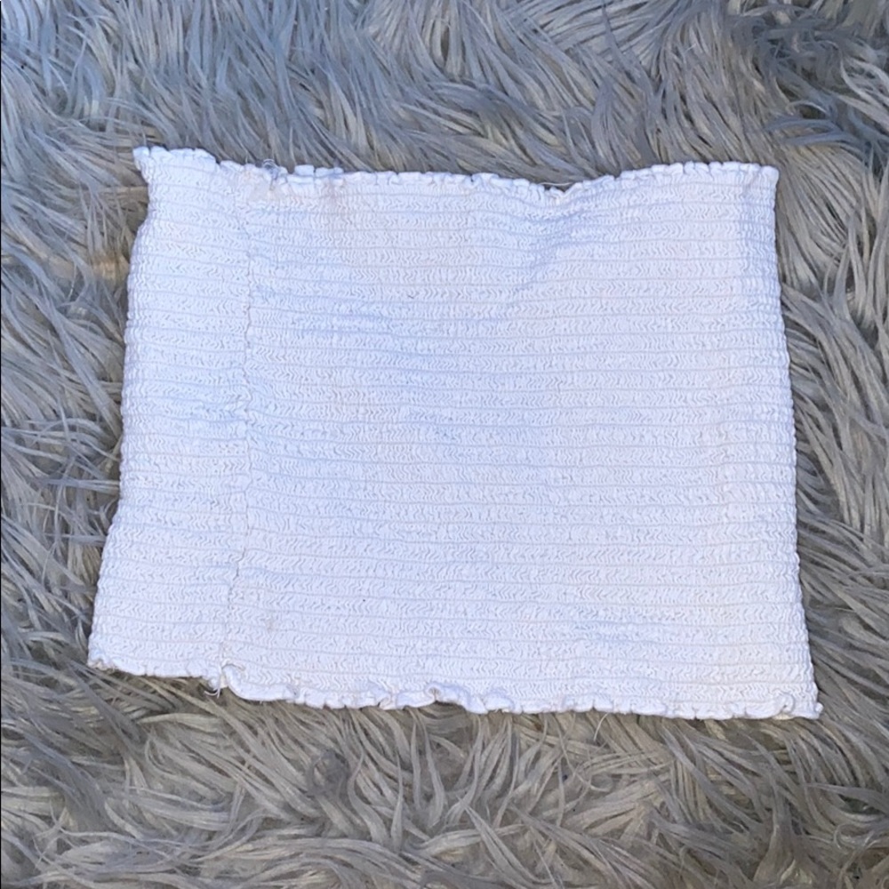 super cute white tube top